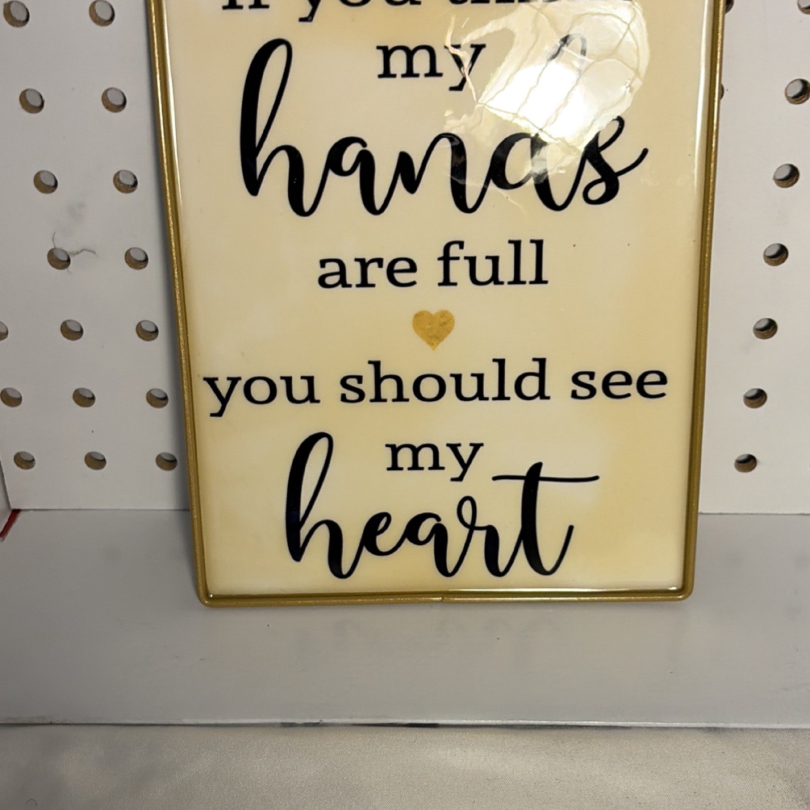 Inspirational Metal Plaque Gold Frame Decorative Vertical Sign for Any Room