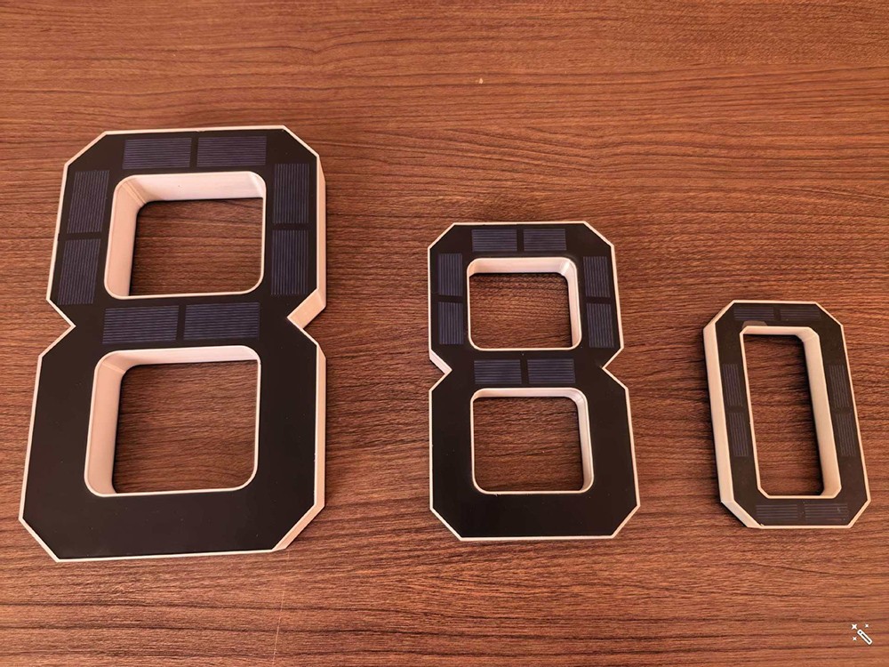 Solar LED Backlit House Number Sign Outdoor For Villa Front Door Yard Gate