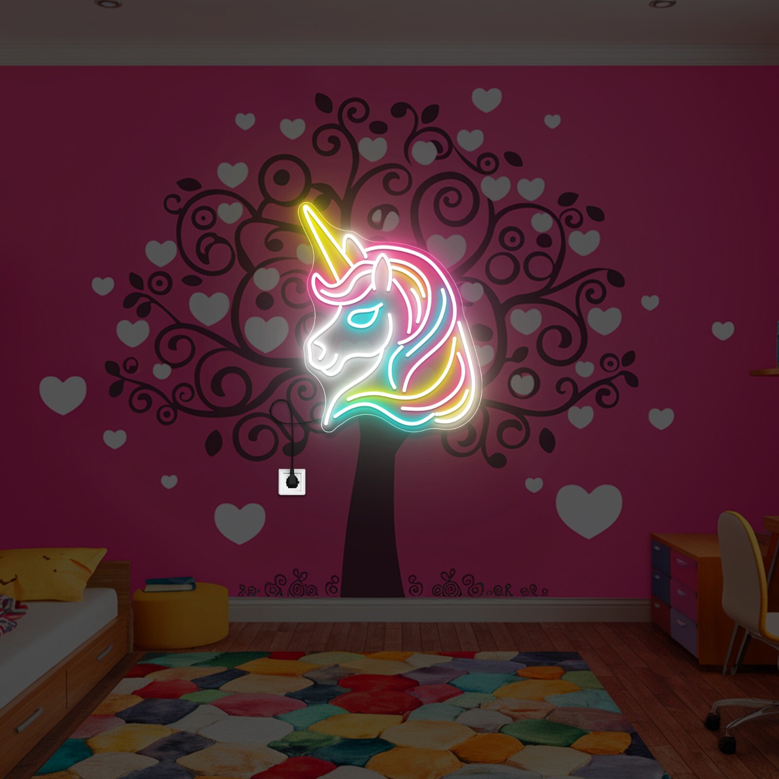 UNICORN Neon Sign – Toys for Girls, Party Favors, Teens, and Daughters’ Birthday