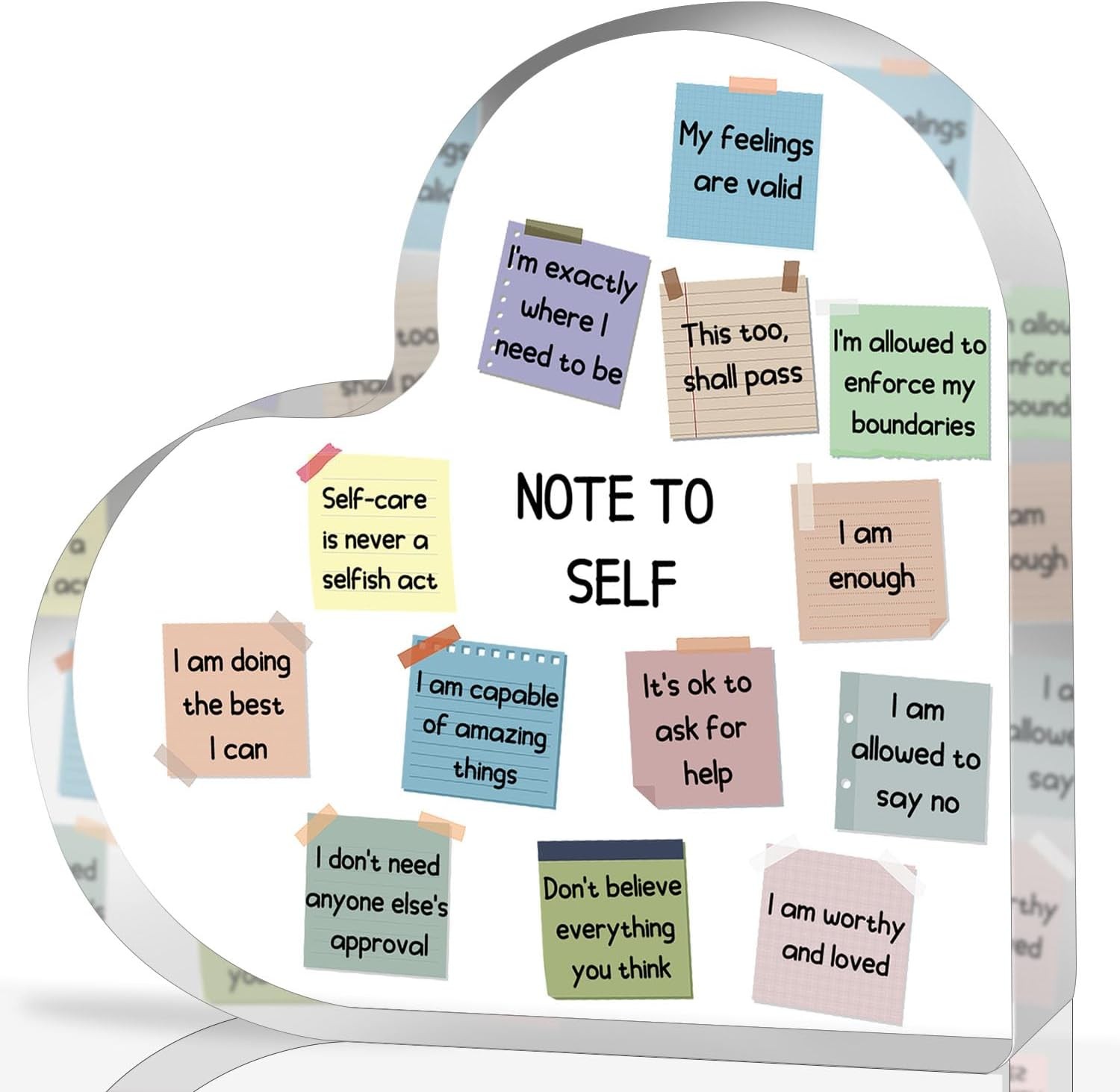Office Acrylic Heart Gift Therapy Mental Health Print Decorations