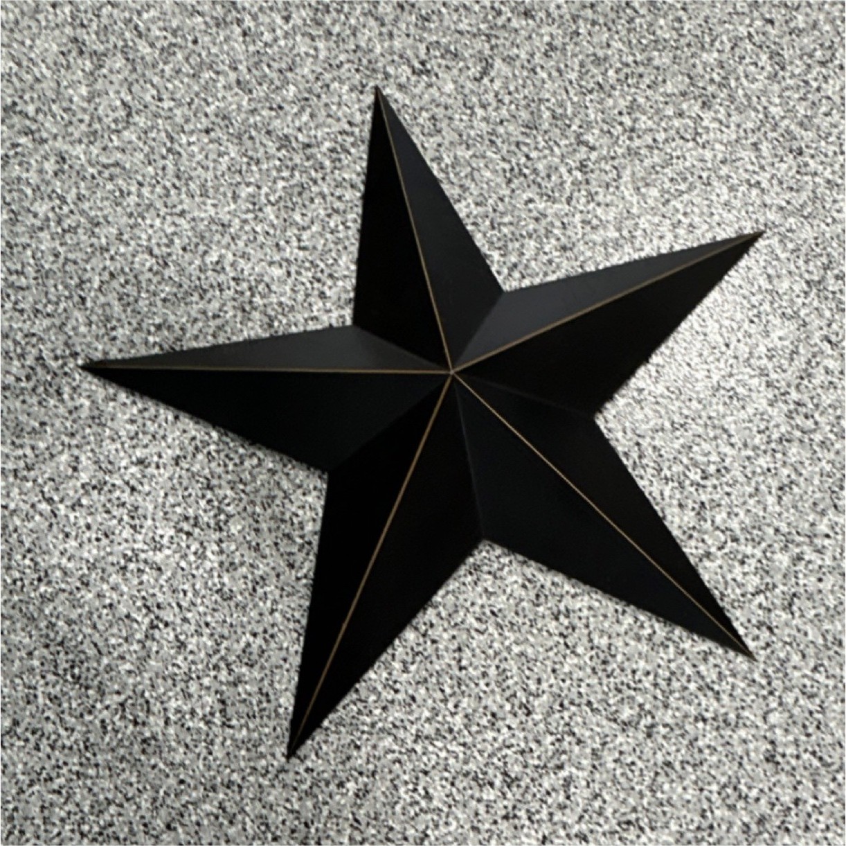 Black Metal Star Wall Plaque Barn Style Decorative Hanging Indoor Outdoor