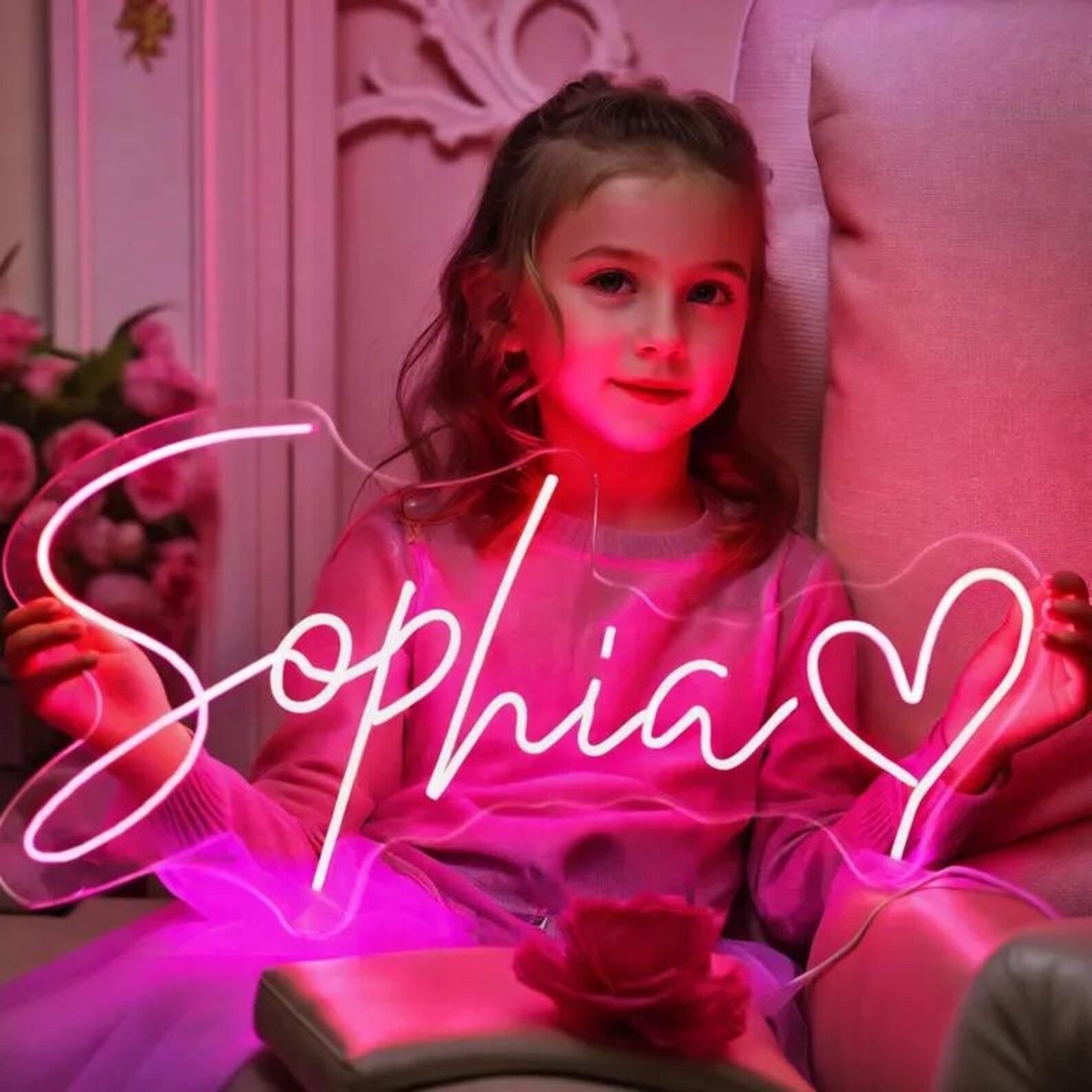 Personalized Happy Birthday Neon Sign | Neon Name Sign For Kids Home Decor