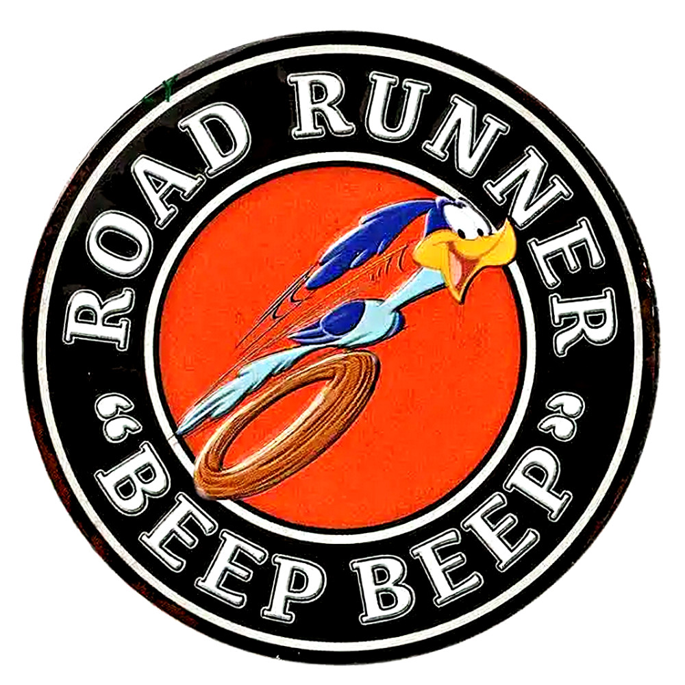Plymouth Road Runner Sign Sticker “Beep Beep** Round 5 Sizes