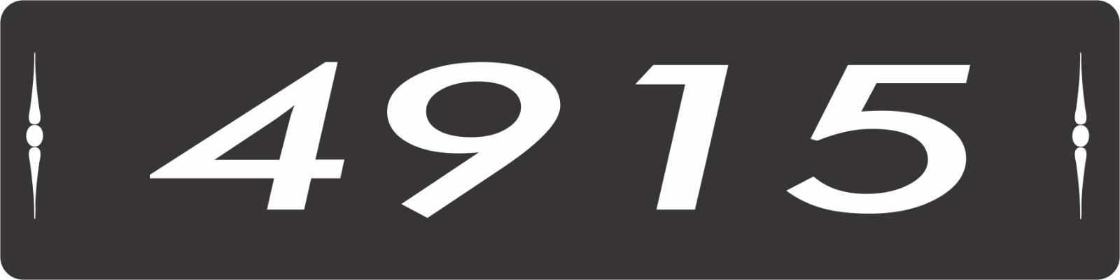 Personalized Aluminum Metal Address Sign Customized With Custom Number 4″ x 18″