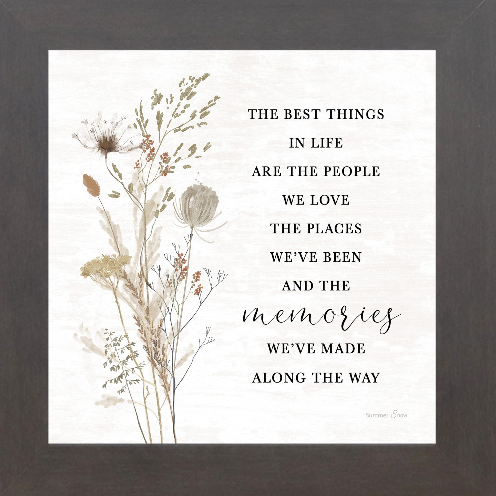 The Best Things in Life – Framed Inspirational Wall Art by Summer Snow