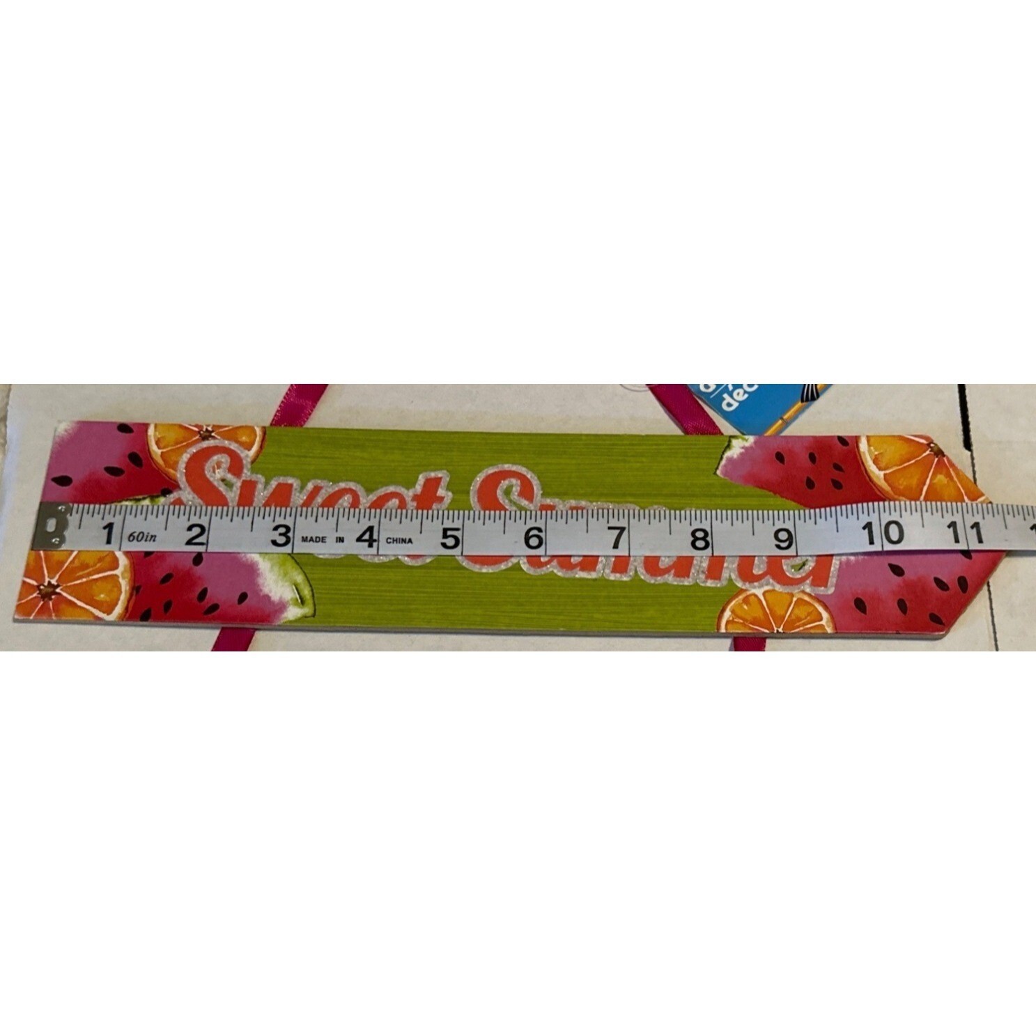 Greenbrier International, Inc. Summertime Theme Wooden Hanging Décor 12″ Tall