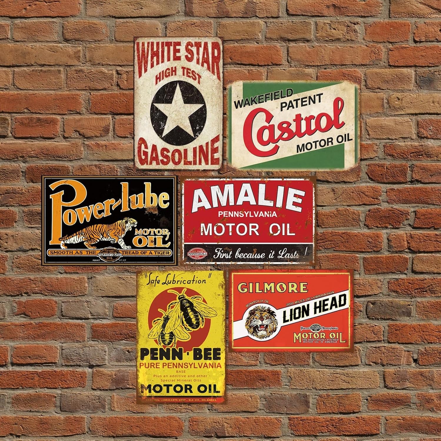 Nostalgic Tin Signs for Bar, Garage, 24 Ct