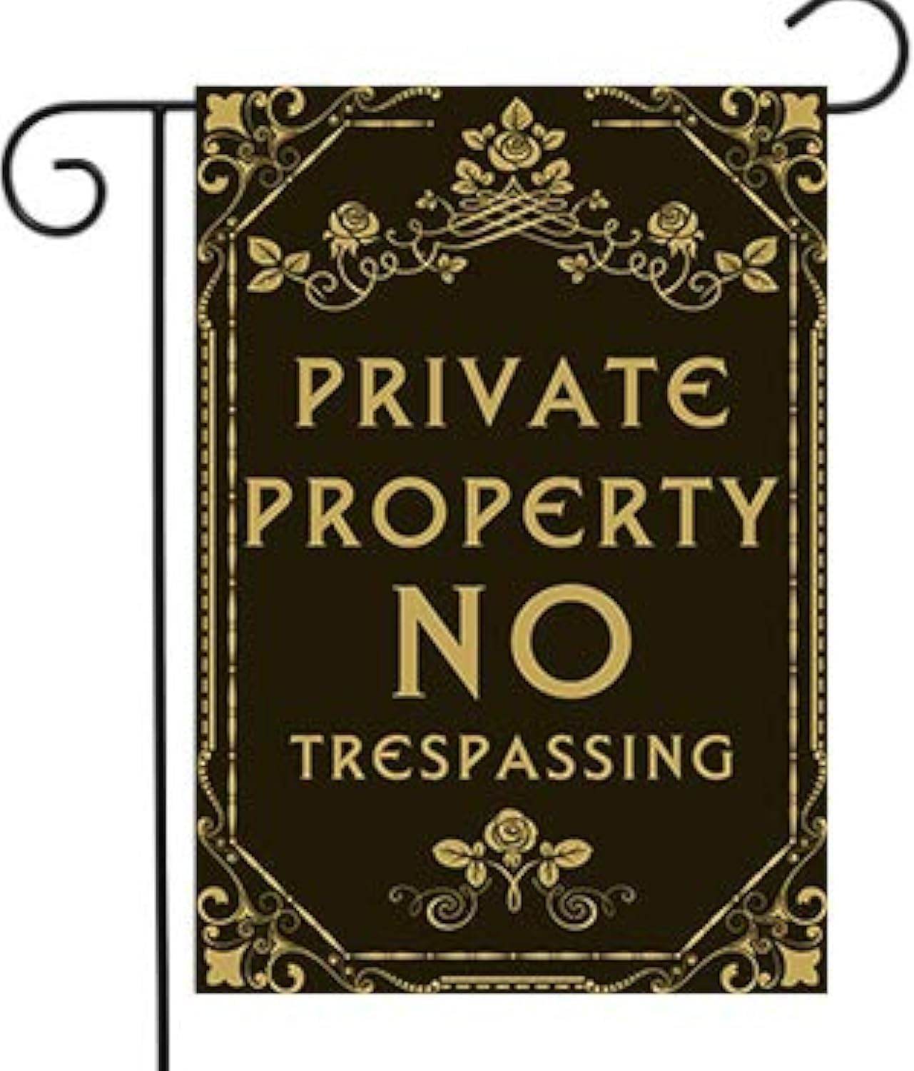 Private Property No Trespassing Sign Flag Garden Lawn Porch Decor for Outside Ya