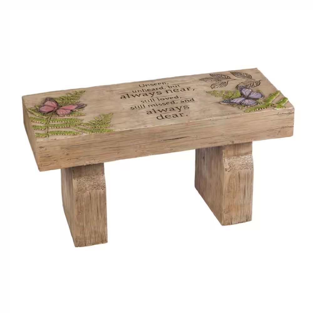 29 In. Those We Love Memorial Composite Outdoor Garden Bench