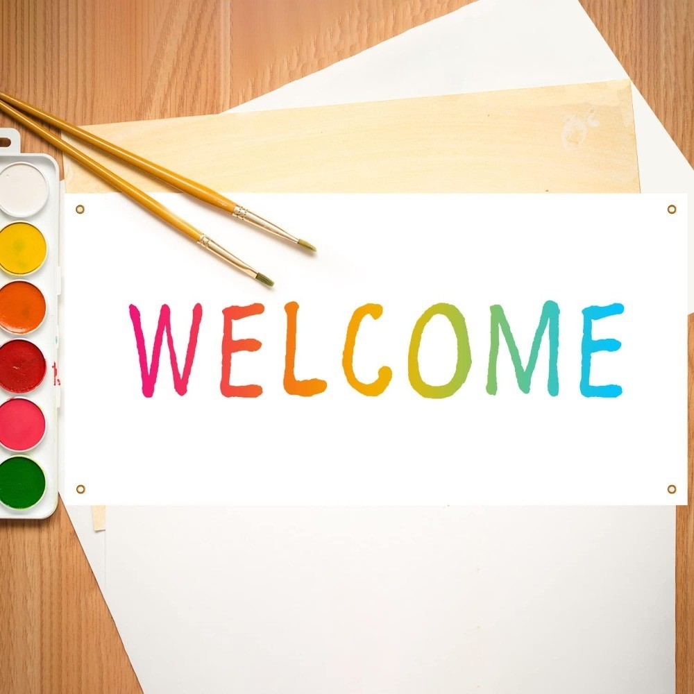 Sublimation Polyester Oxford Cloth Banner with Hanging Rope 2×4 Feet DIY Sign