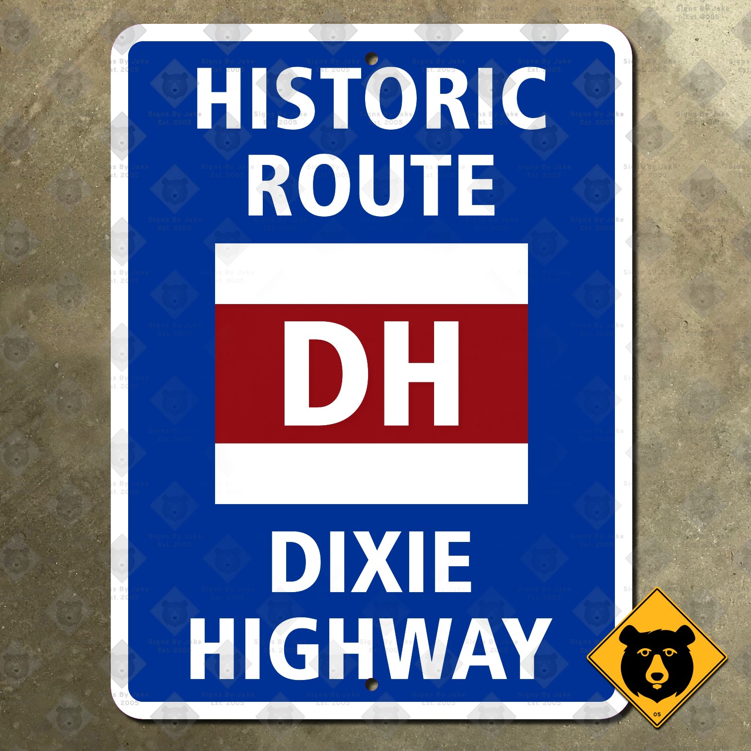 Dixie Highway Historic Route marker road sign auto trail 15×20