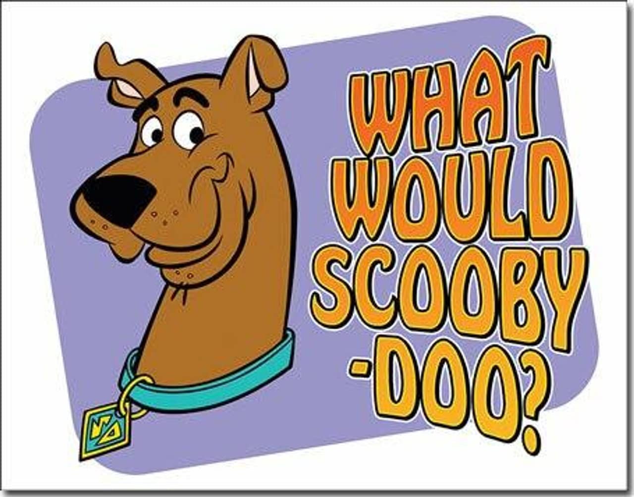 Desperate Enterprises Scooby Doo Tin Sign – Nostalgic Vintage Metal Wall Decor –