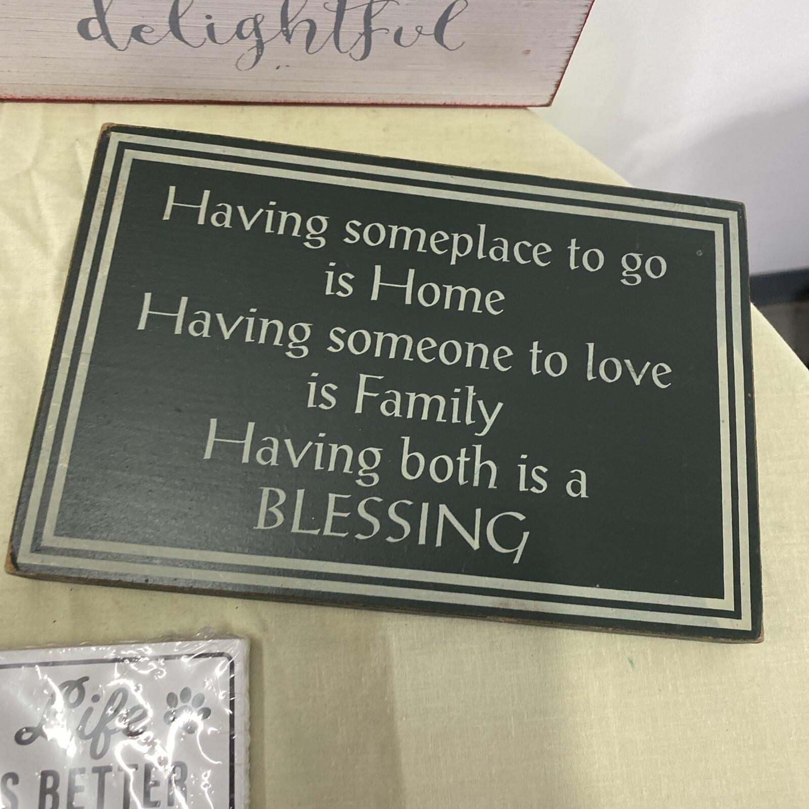 Lot Of 7 Wall Signs Various Sizes See Pictures Some New In Package