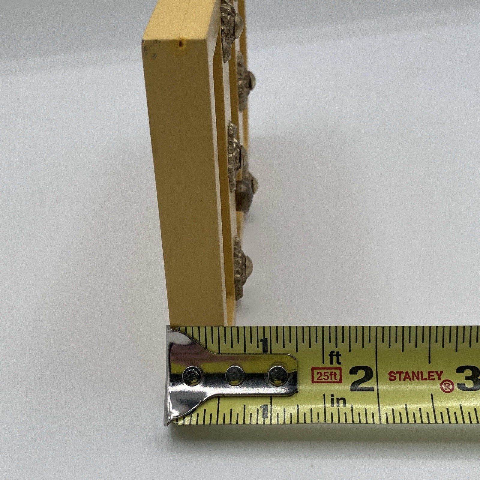 Fairy Garden Yellow Arched Heart Door Cottage Style Gold Tone Accents 6.75 in
