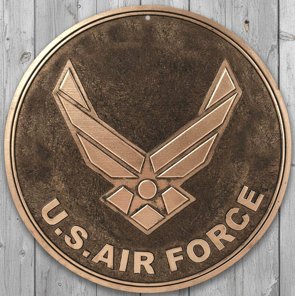 United States Air Force 8″ Diameter Novelty Metal Sign Made In USA New!