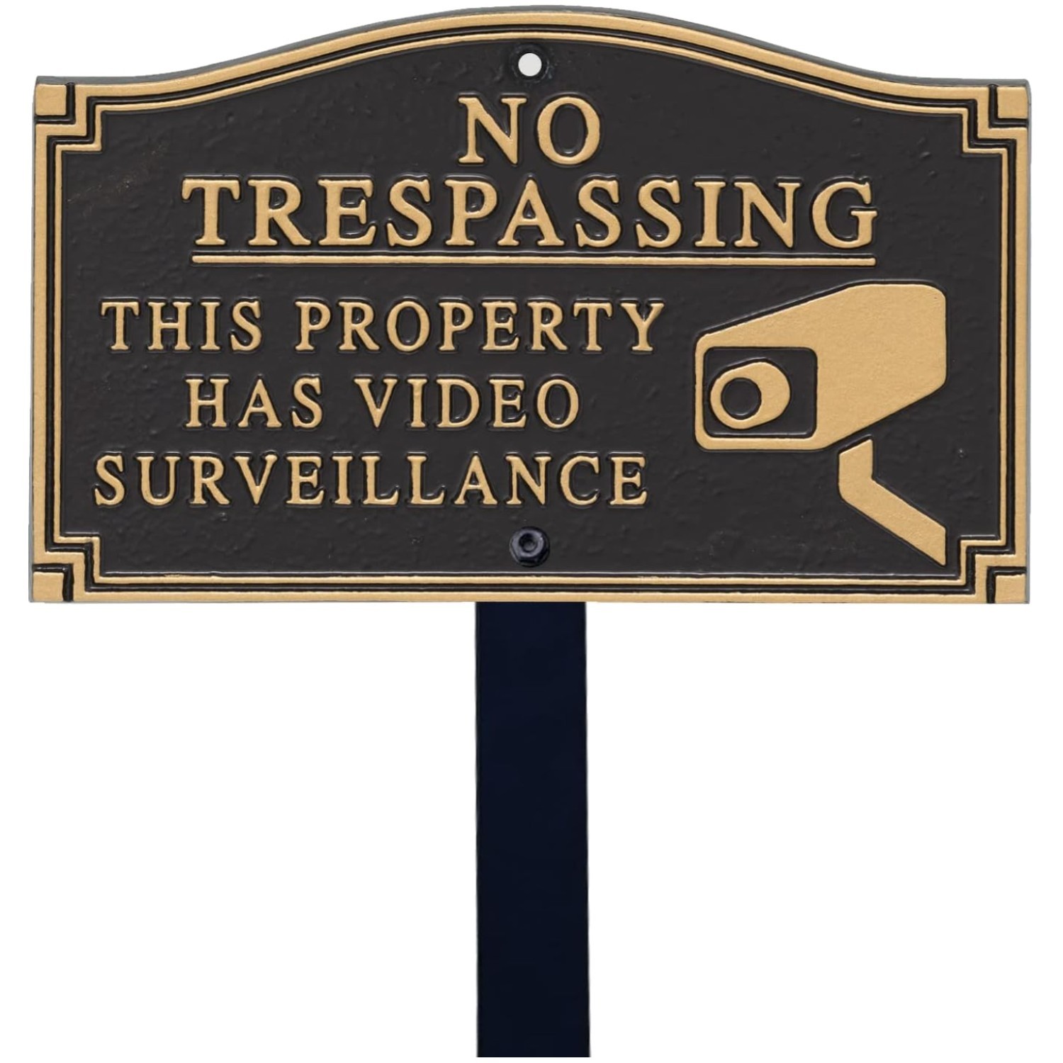 Rustproof Surveillance Garden Stake, Black