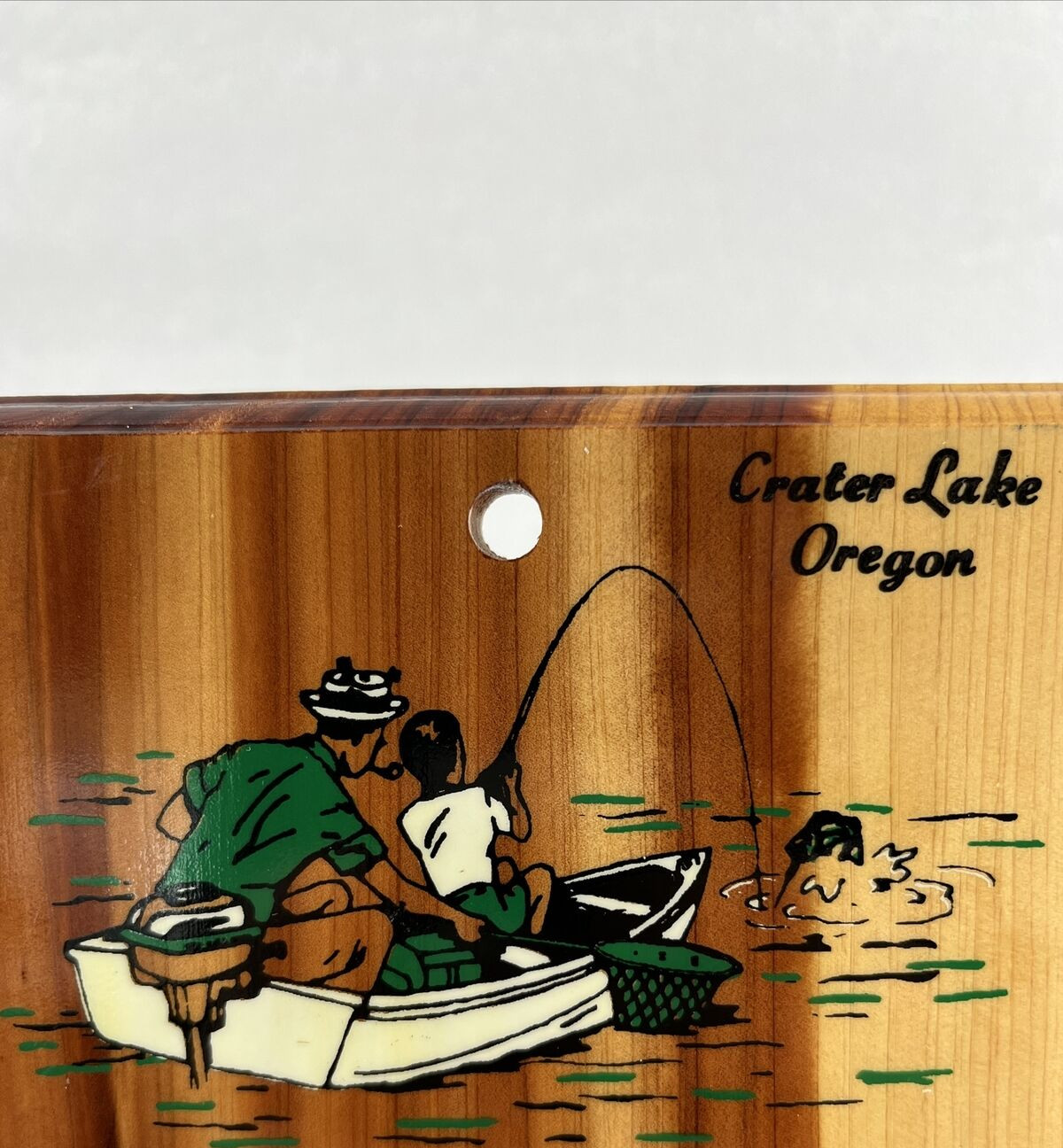 Fisherman’s Prayer Cedar Wall Plague 5”x 7.25” Humor Crater Lake Oregon