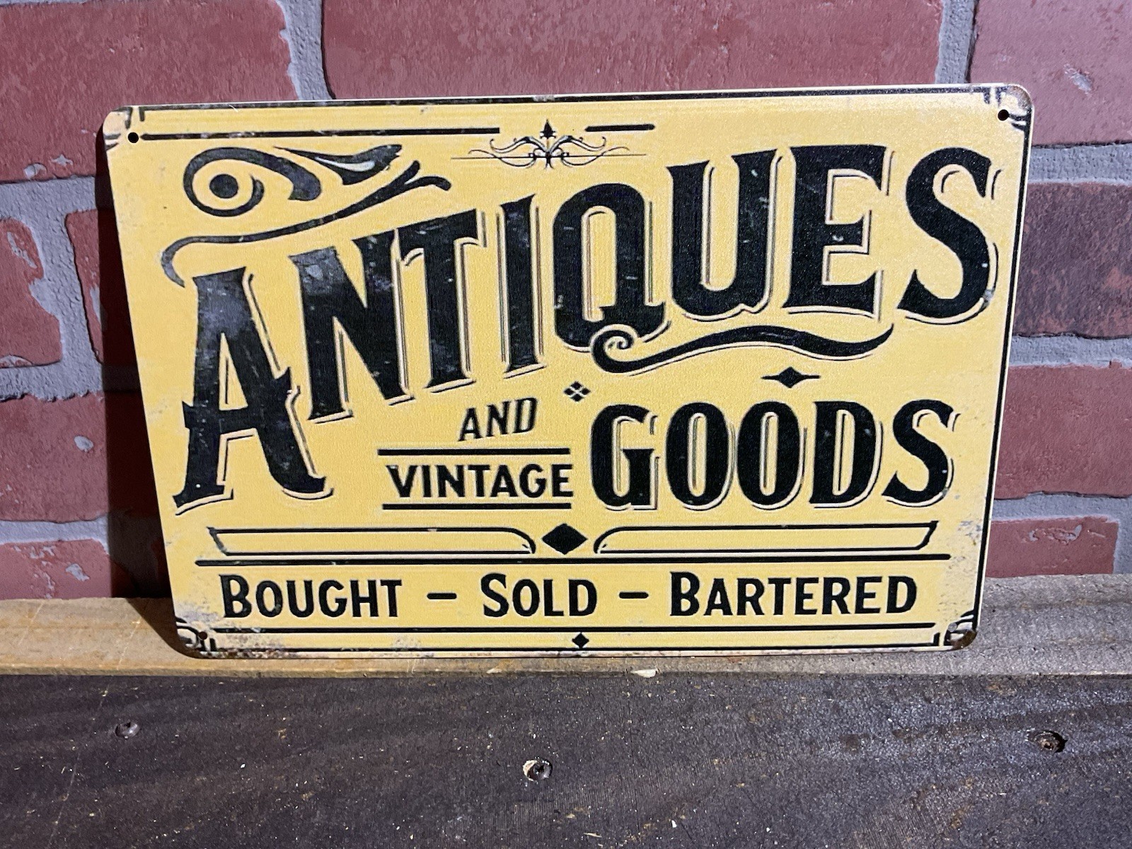 12”X8” Vintage Style “Antique Goods Sold” Advertising Sign…Ships Free!