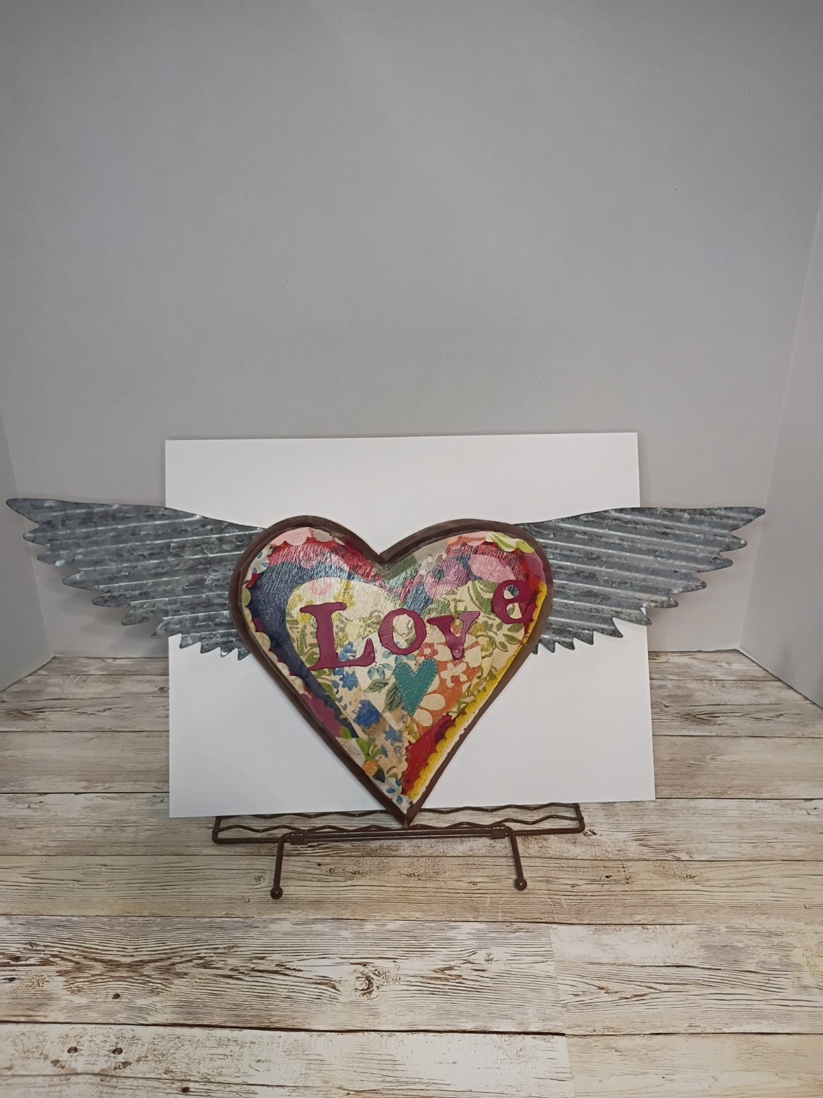 Kelly Rae Roberts Demdaco 2016 Love Heart with Wings Wall Decor #LP6
