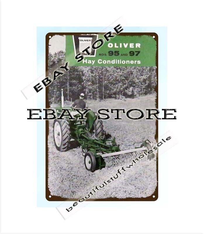 1961 countryside Tractor Hay Conditioners farm equipment tin sign wall prints