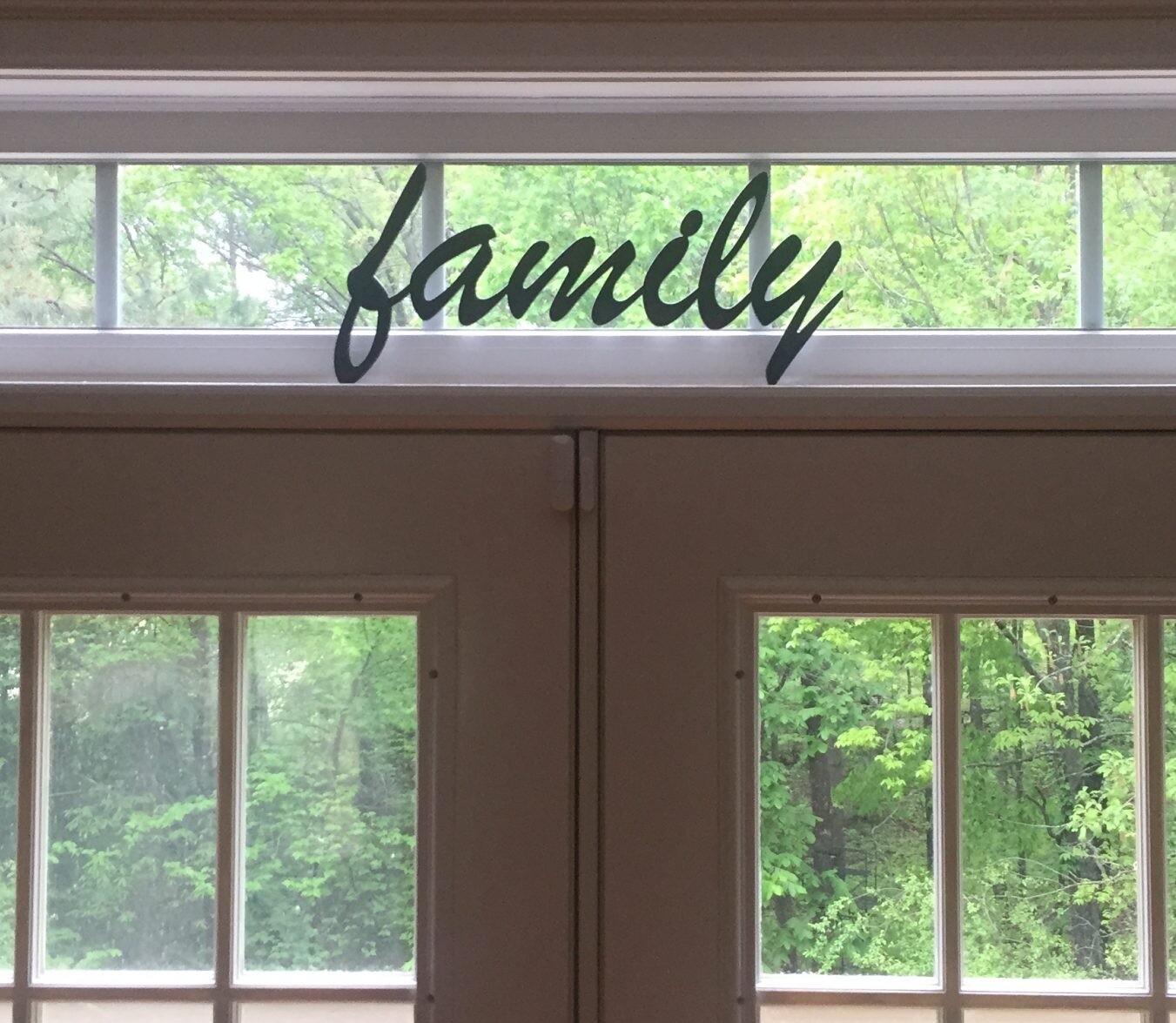 Family – Script Wall Sign Art – Black Powder Coated – 18″ Long x 8.5″ Tall