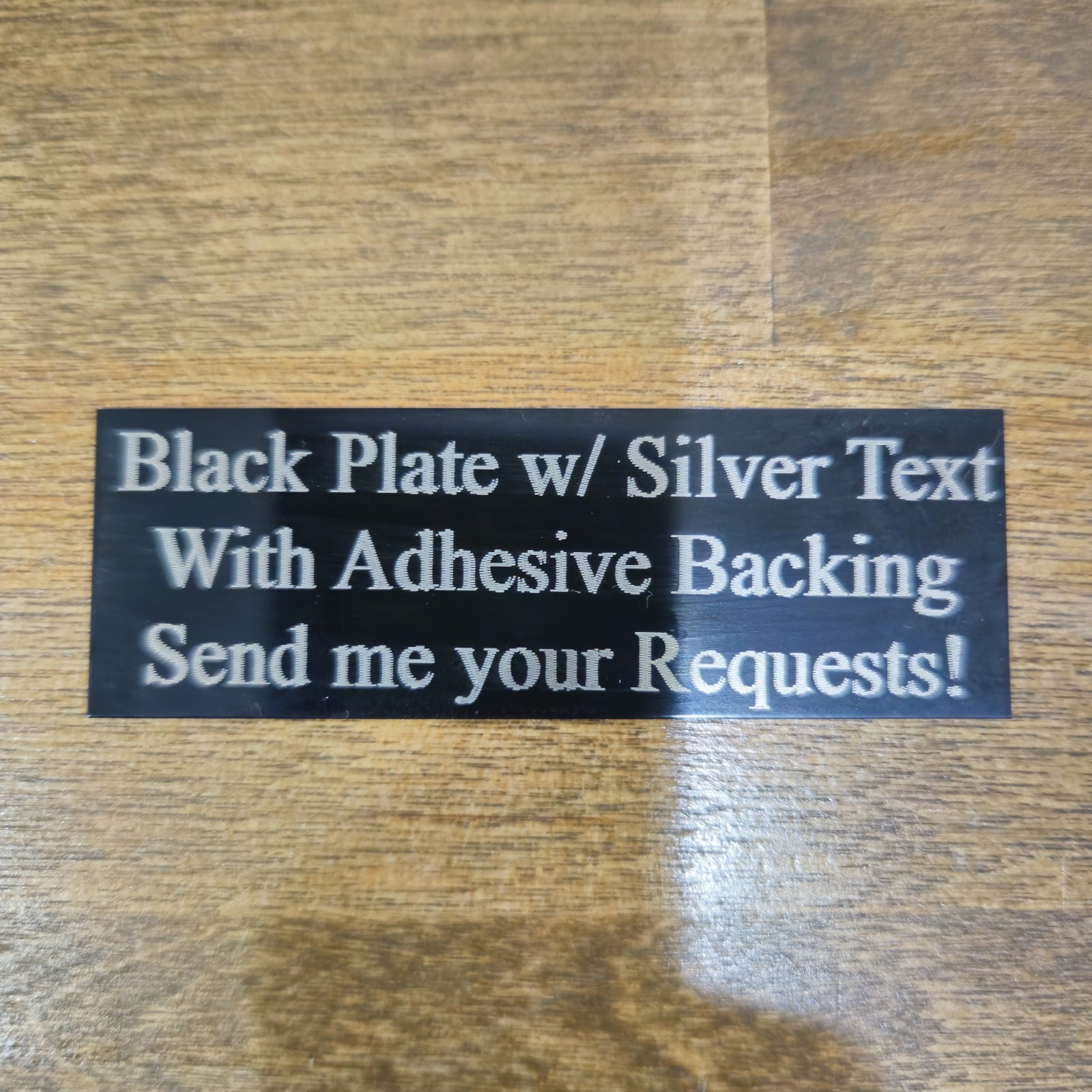 Black Custom Engraved Aluminum Plate 1×3 Sublimation Plaque Name Tag Trophy Urn