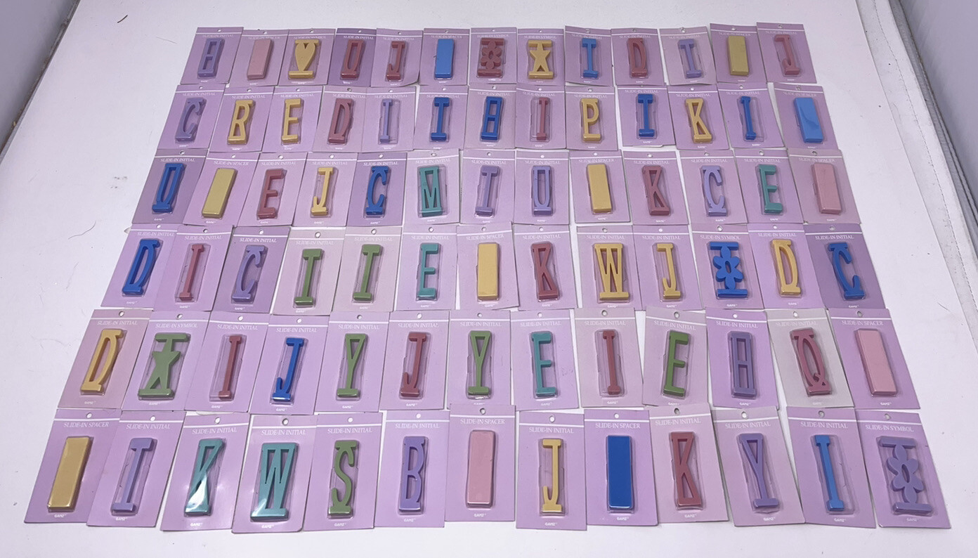 HUGE LOT Ganz Slide-in Marquee Letters & Symbols 1.75” Initials Crafts Bundle