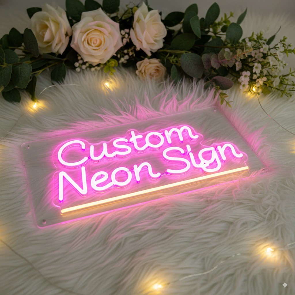 Nursery Neon Sign, Baby Name Custom LED Light, Personalized Kids Room Wall Decor