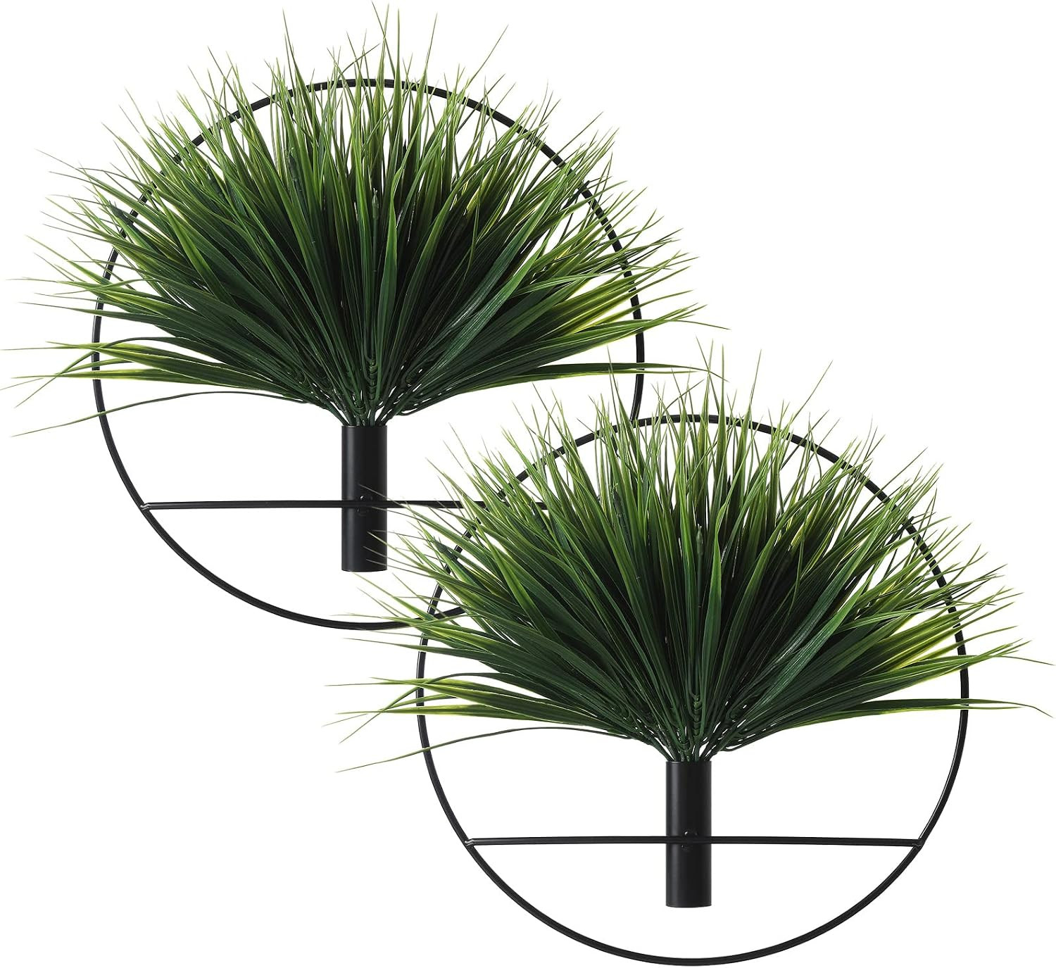 Boho Wall Decor, Wall-Mounted Metal Art, Hanging Artificial Pampas Display, Livi