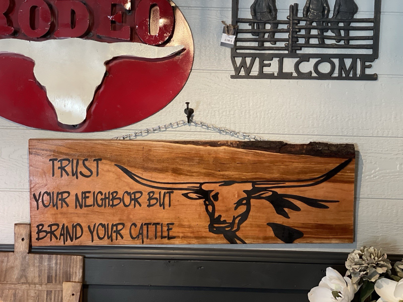 30” , Live Edge, Custom, Property Sign, Established