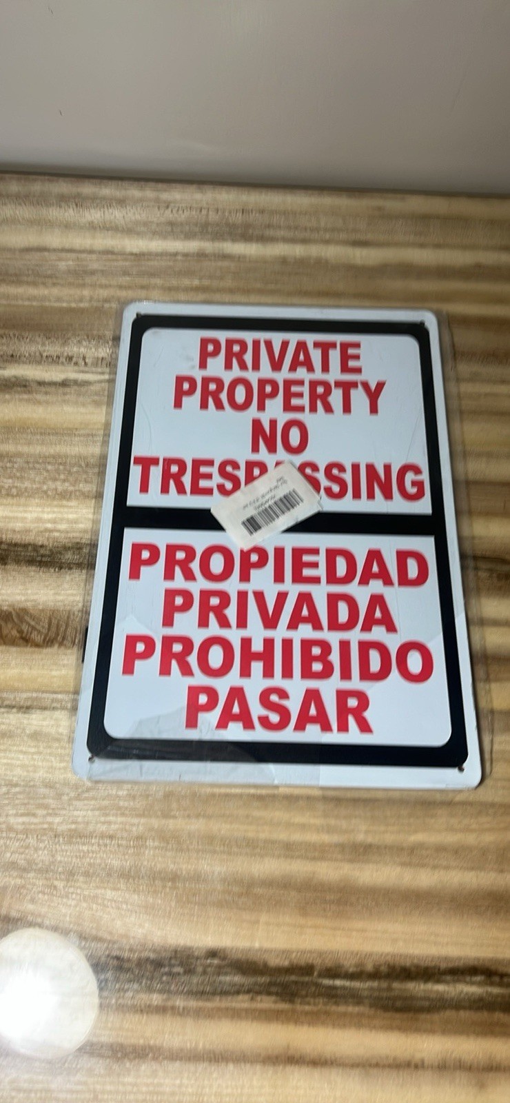 Private Property No Trespassing Sign 8×12 Inch Metal Outdoor House Sign