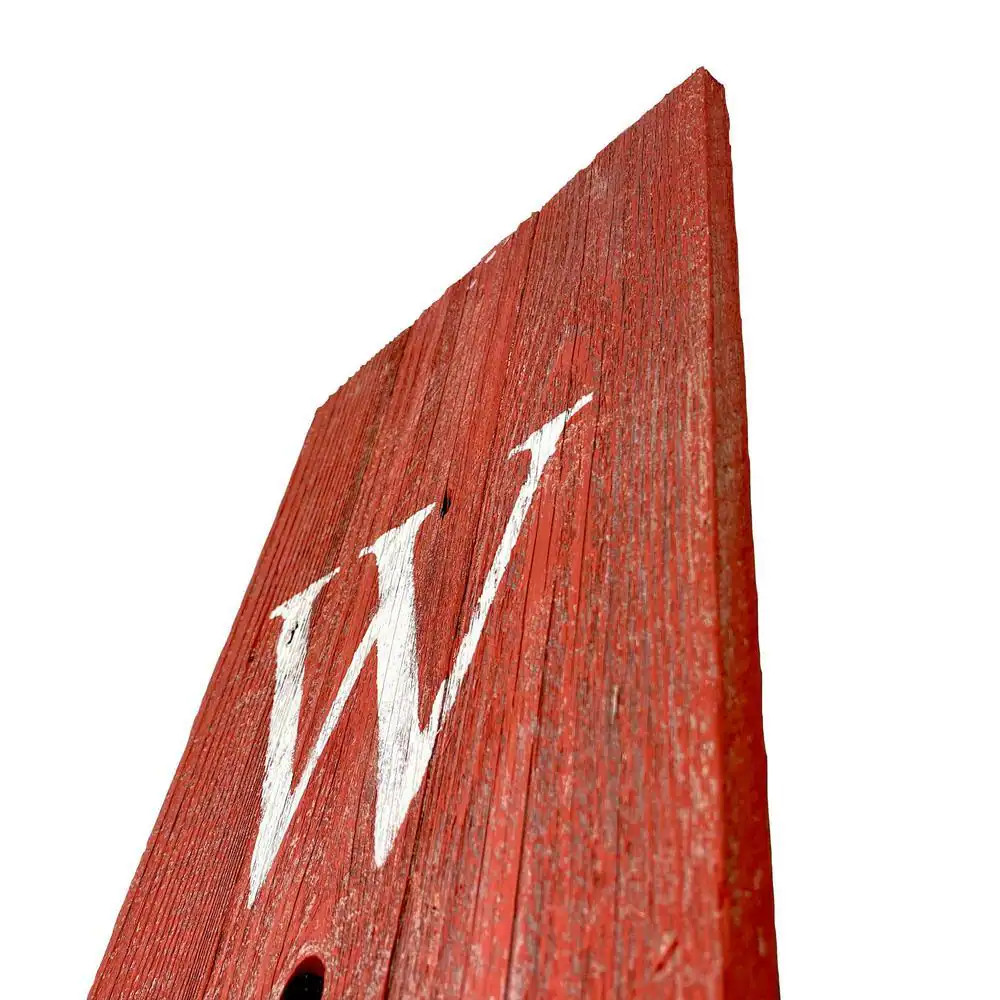 Rustic Farmhouse 60 In. Rustic Red Vertical Front Porch Welcome Sign