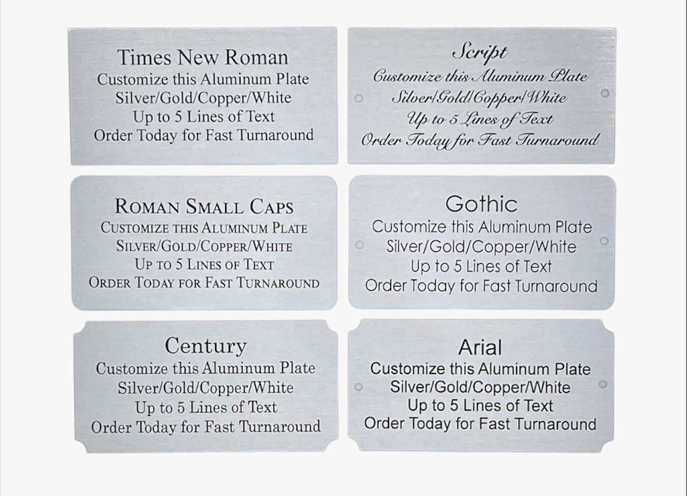2×4 Custom Engraved Sublimation Aluminum Plate Plaque Name Tag Trophy Flag