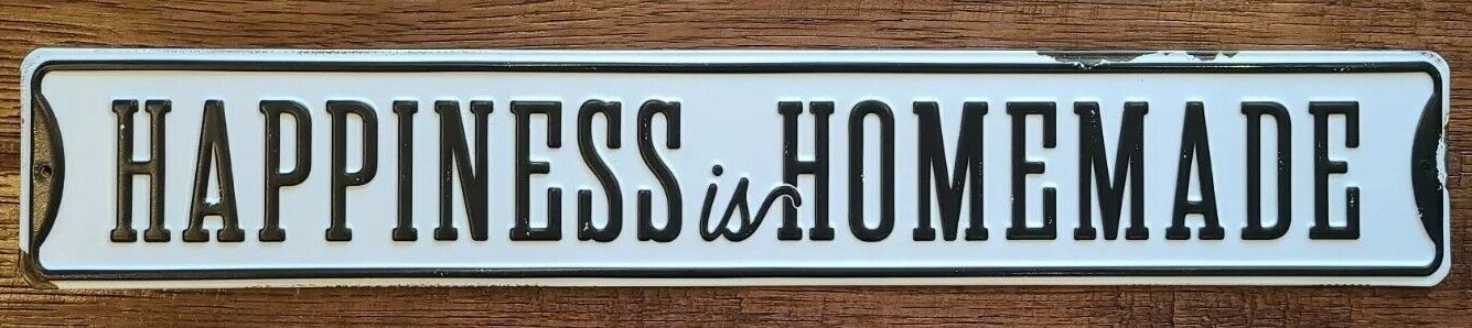 “Happiness is Homemade” Metal Sign Home Decor Kitchen Wall Sign Country NEW