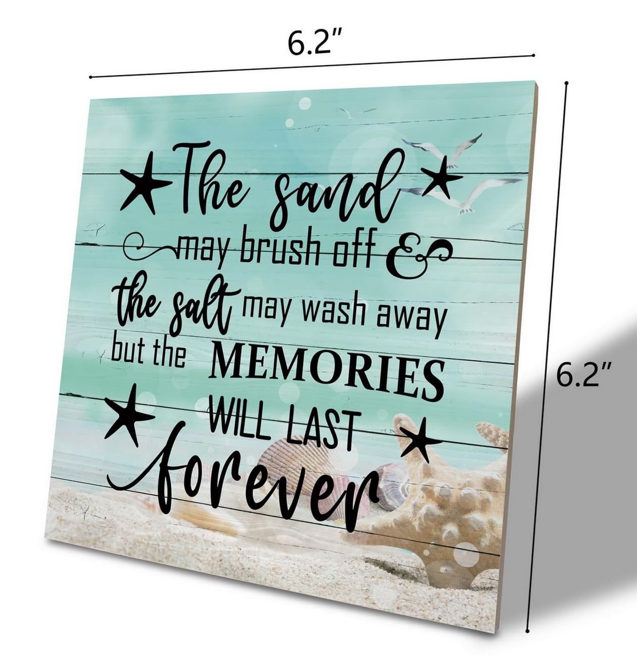 Wooden Beach Sign – Ocean Themed Decor for Home or Beach House