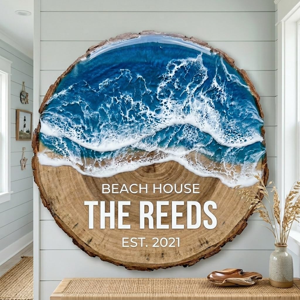 Custom Family Name Sign – Personalized Welcome Wall Decor MDF Plaque