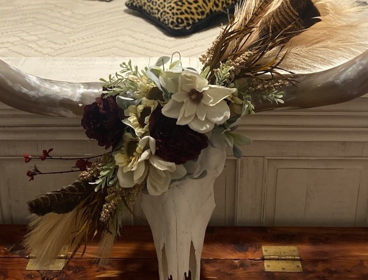 Rustic Wedding/Home Custom Longhorn Wall Decor OOAK Piece