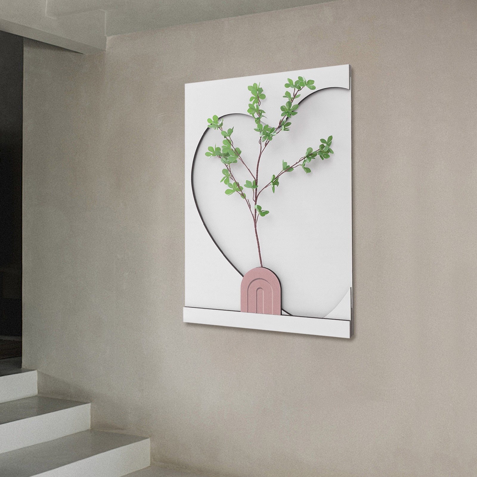 Off-white 3D Sandstone Wall Art Painting 23.6 * 31.5in For Living Room Bedroom