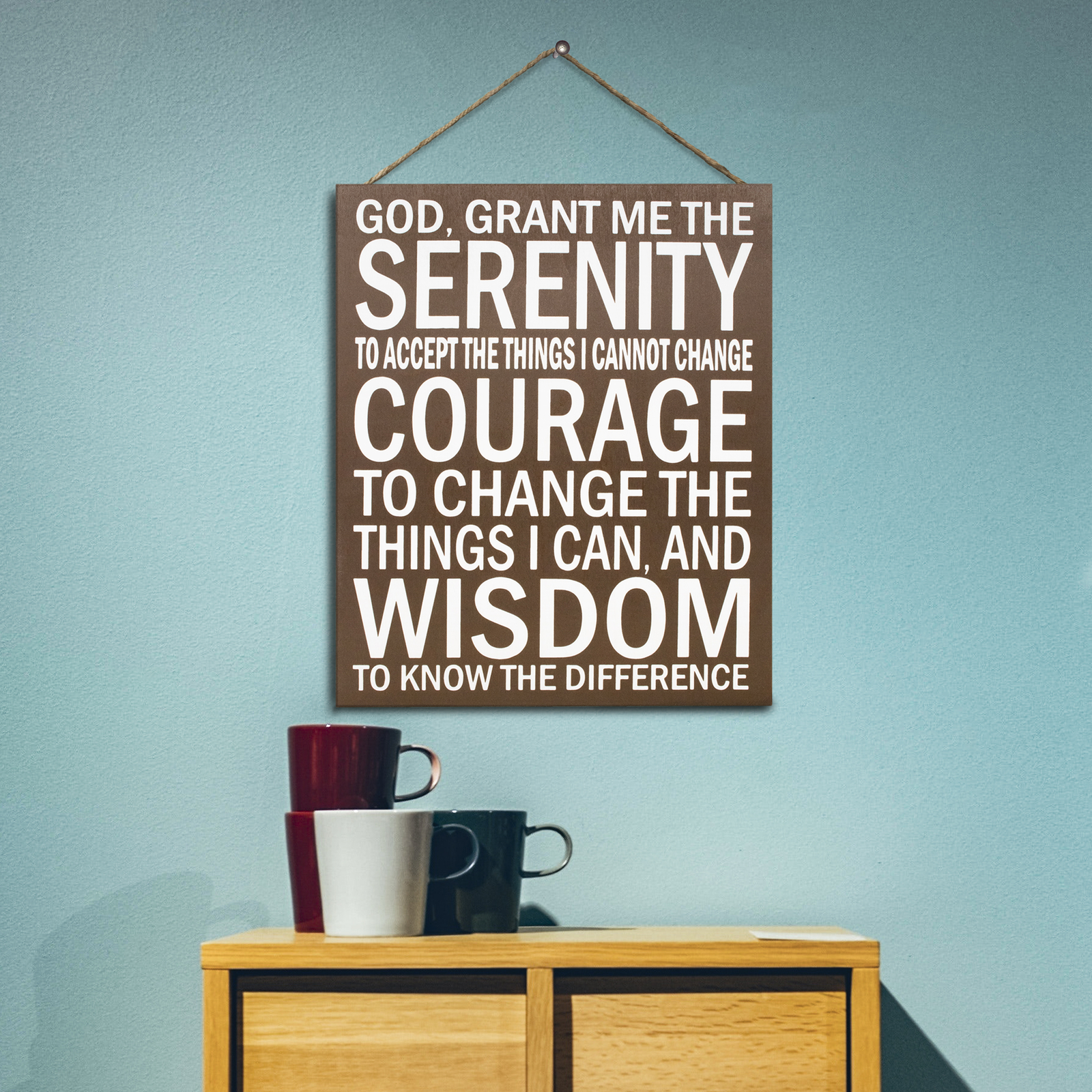 JennyGems Serenity Prayer Sign Serenity Prayer Plaque, Sobriety Gifts for Women