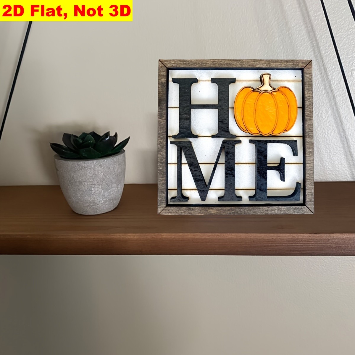 Rustic Pumpkin Fall Farmhouse Wooden Sign Tabletop Decor Halloween Mantel Gift