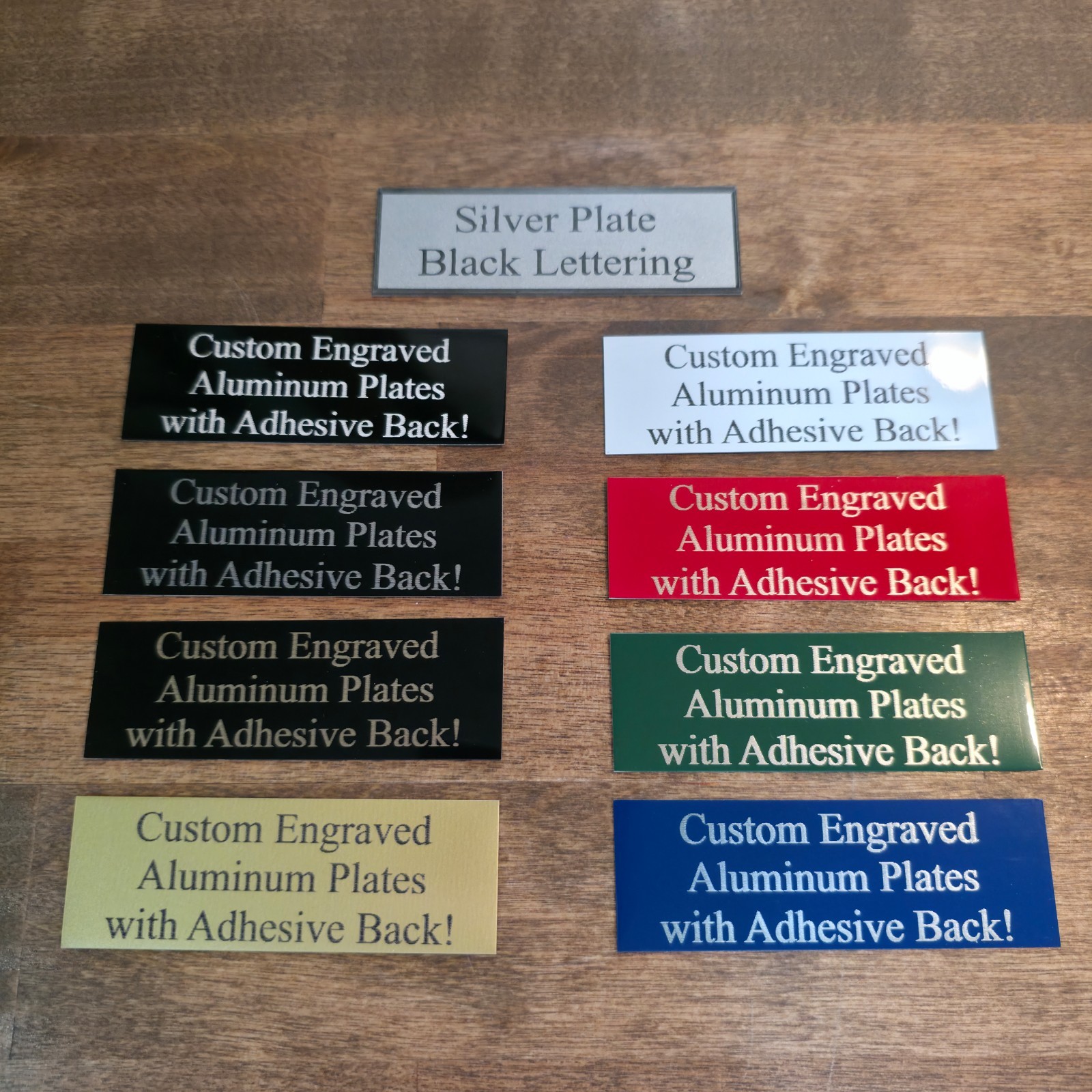 Personalized 1×3 Aluminum Tag w/Adhesive Sign Auto Plate Bnb Metal Home Garden