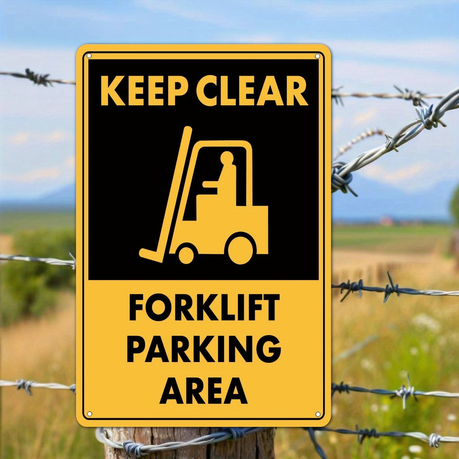 Metal Table 8.0X12.0inch Forklift Safety Wall Decor