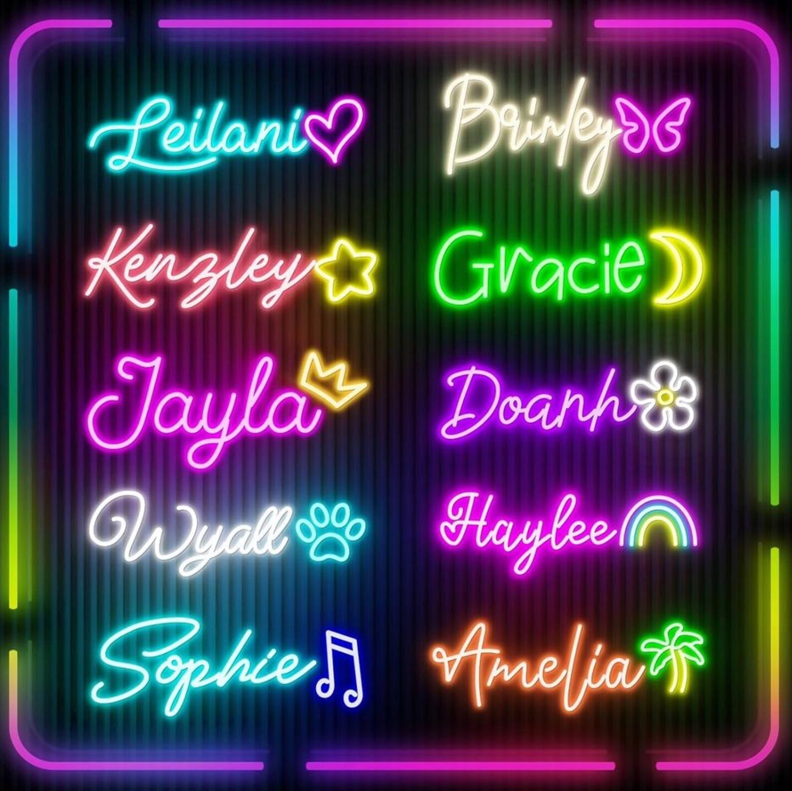Custom Neon Name Sign For Teens Boys Room Decor Girls Bedroom Ideas Gift Decor