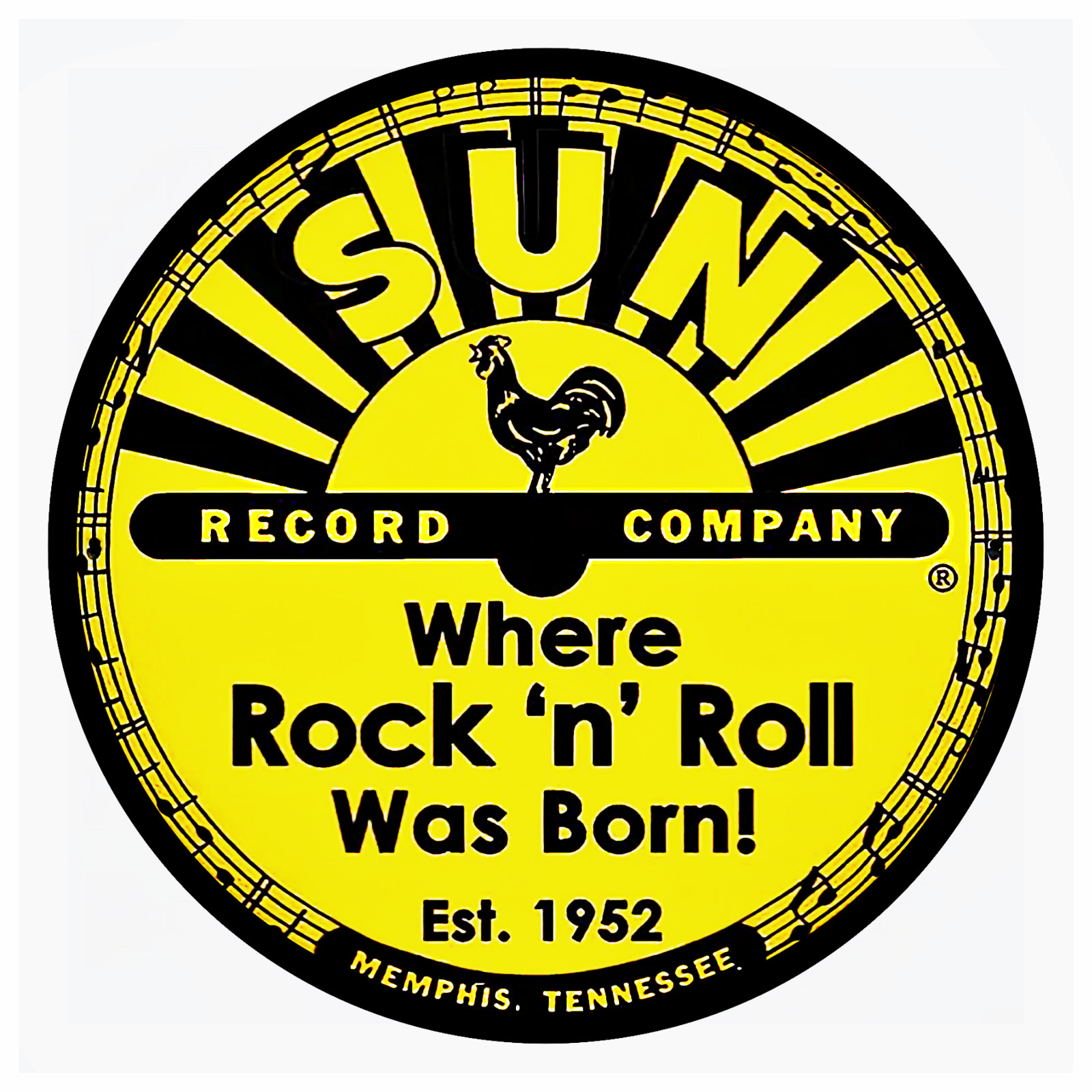 Sun Records Sticker Sign Records Elvis Recording Location Guitars 4 Sizes