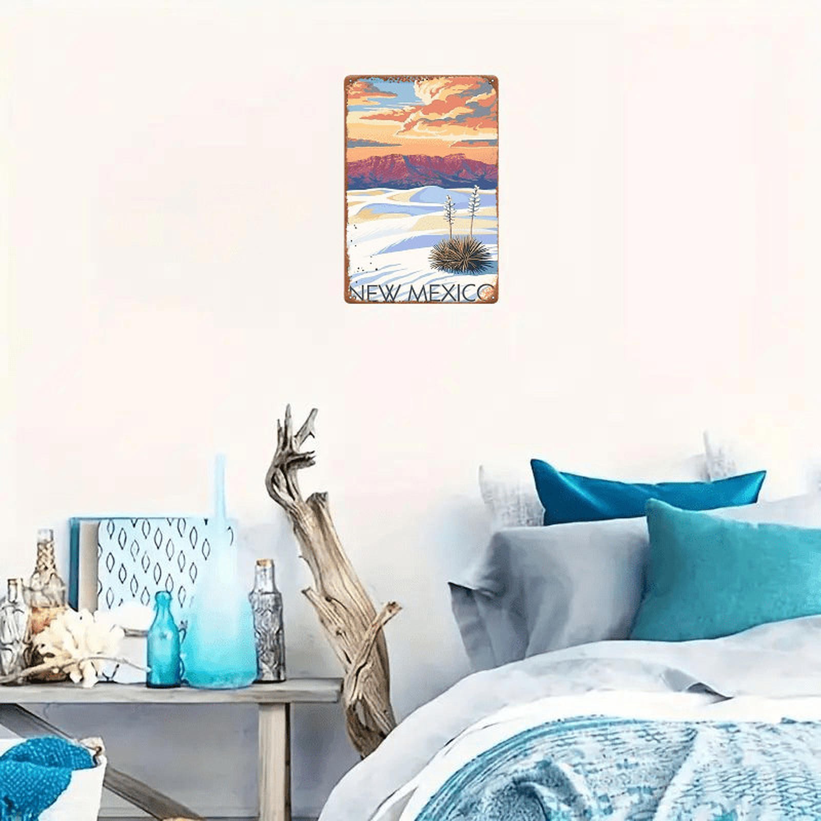 Vintage New Mexico Landscape Retro Metal Sign Southwest Travel Home Decoration