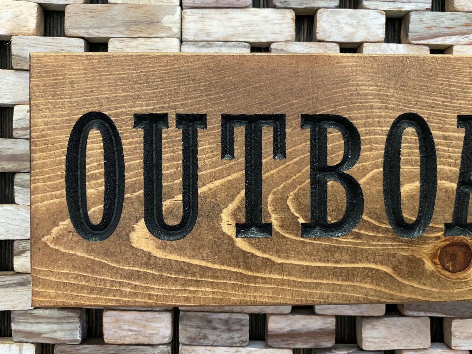 USA Carved Handcrafted wood signs Inboards & Outboards signs Funny restroom