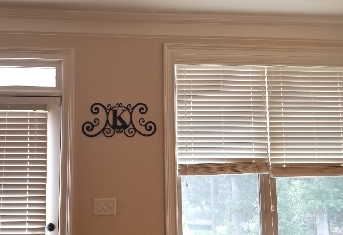 Iron Letter R Door Monogram Wall Decoration Plaque Metal Art Initial 2mm thick