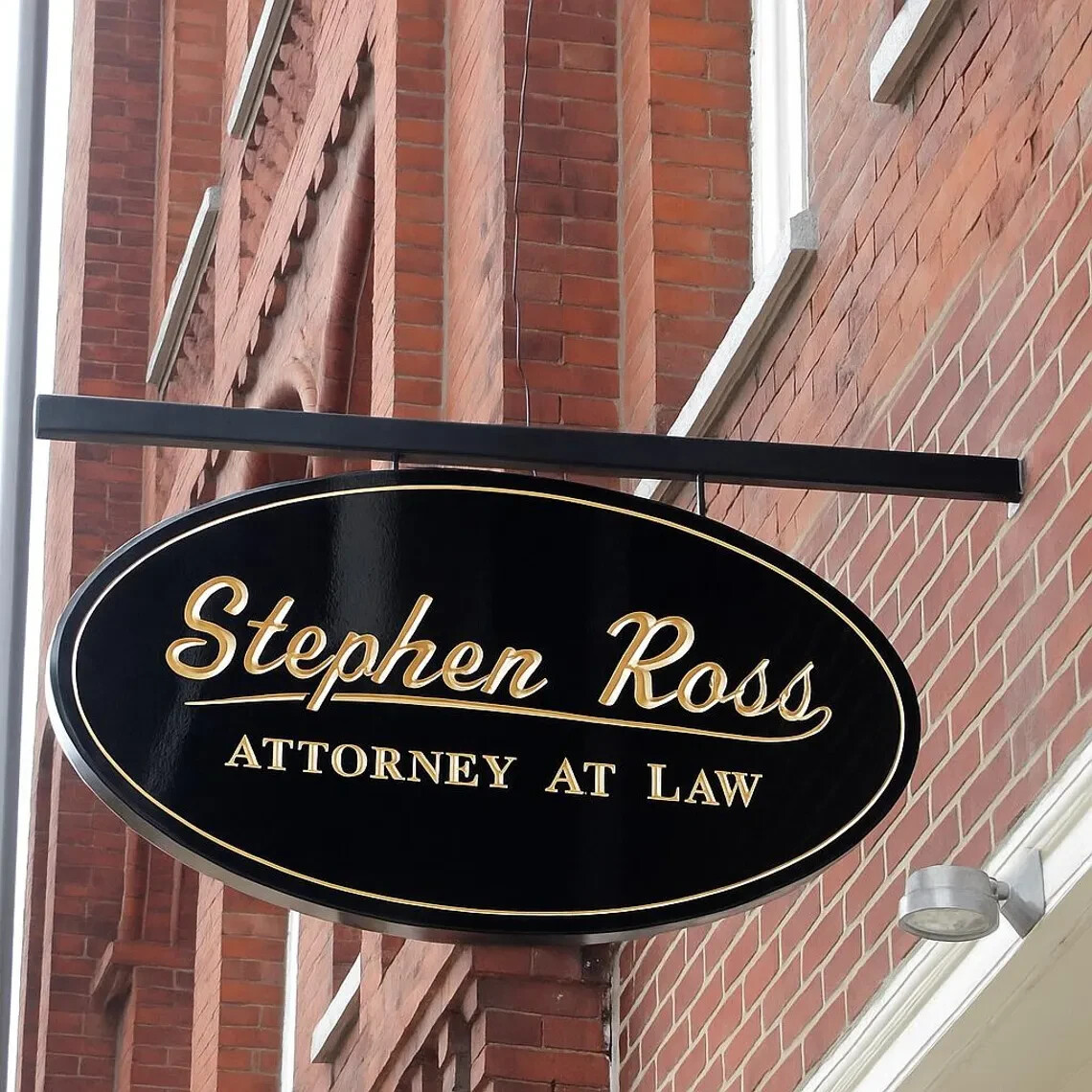 Wall-Mounted Round Blade Sign | Double-Sided Outdoor Business Logo Sign