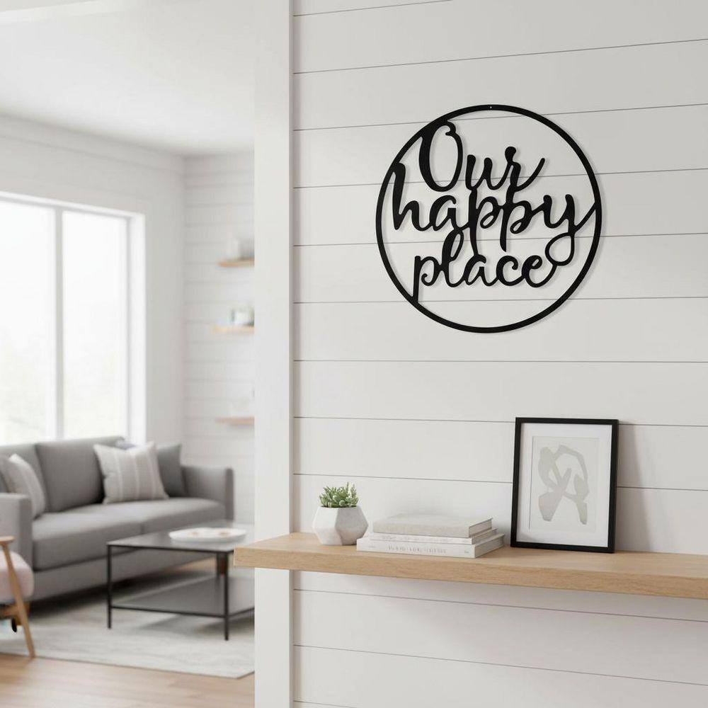 11.8 In. X 11.8 In. Black Welcome Metal Sign Wall Decor Art