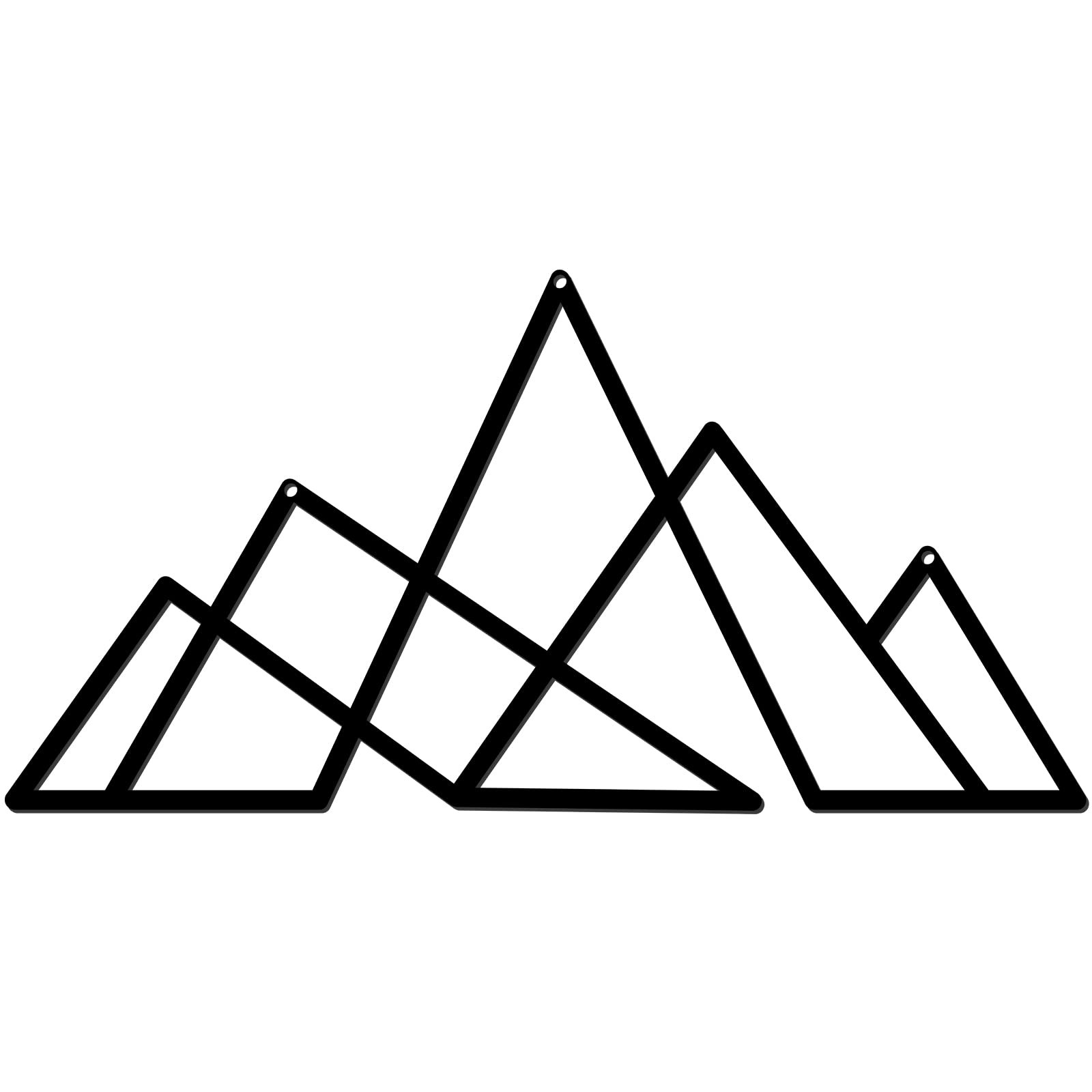 Demissle Mountain Scene Metal Wall Decor Black Rustic Mountain Signs Metal Wa…